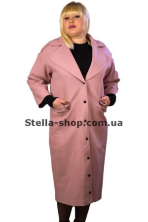 Пальто удлиненное розового цвета. Китай. 603 Удлиненное розовое пальто. На кнопках.