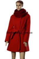 Пальто Арабика красное с поясом