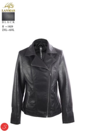 Куртка кожзам черная большие размеры косуха. Lanmas 1929