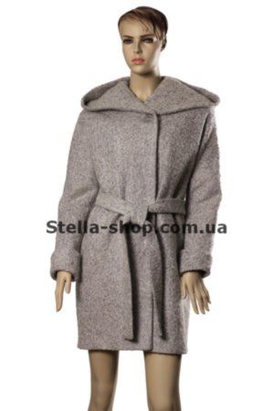 Пальто Варенка с капюшоном бежевого цвета. Granis Пальто варенка бежевого цвета с капюшоном и поясом. Прямое