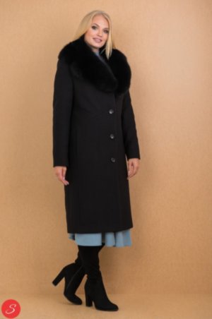 Пальто зима с натуральным мехом. Granis 92 Классическое зимнее пальто с шалевым воротником. Мех натуральный. 