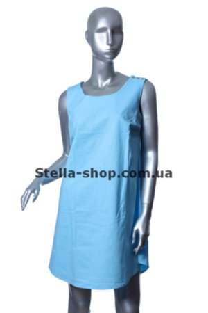 Платье лен, сарафан голубой Льняное платье голубого цвета. Сарафан