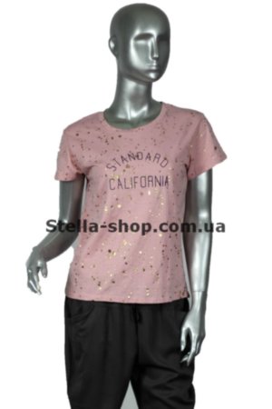 Футболка розовая калифорния Приталенная футболка