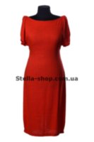 Платье лен, Love vita, красное удлиненное