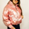 Куртка adiddas розовая лак. 8796 - Куртка adiddas розовая лак. 8796