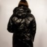 Куртка утепленная черного цвета глянец. Lady yep 1850 - Куртка утепленная черного цвета глянец. Lady yep 1850