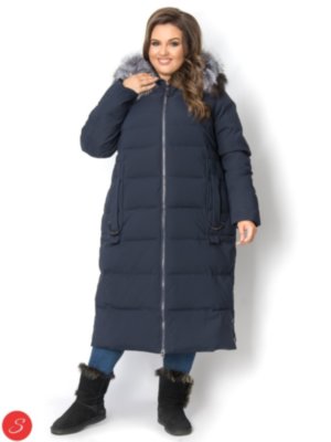 Зимняя куртка с мехом большие размеры. Lims. 18-06
