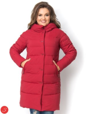 Зимняя куртка  большие размеры. Lims. 18-56 Зимний пуховик больших размеров. С капюшоном, безе меха.