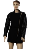 Пальто черное Emass комбинированное