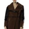 Пальто коричневое Emass комбинированное - Пальто коричневое Emass комбинированное