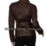 Куртка кож зам темно коричневая  косуха - Куртка кож зам темно коричневая  косуха