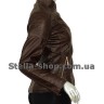 Куртка кож зам утепленная темно коричневая косуха - Куртка кож зам утепленная темно коричневая косуха