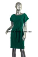 Платье однотонное зеленое