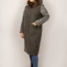 Удлиненное комбинированное пальто серое. Granis 63 - Удлиненное комбинированное пальто серое. Granis 63