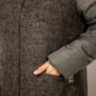 Удлиненное комбинированное пальто серое. Granis 63 - Удлиненное комбинированное пальто серое. Granis 63