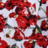 Сарафан белый красные розы удлиненный - Сарафан белый красные розы удлиненный