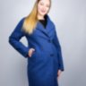 Демисезонное пальто синее. Roman fashion 9210 - Демисезонное пальто синее. Roman fashion 9210