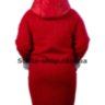 Комбинированное пальто красное варенная шерсть. Daki. 230 - Комбинированное пальто красное варенная шерсть. Daki. 230