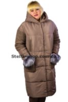 Комбинированное пальто бежевое варенная шерсть. Daki. 230