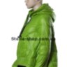 Демисезонная коротка куртка с наушниками. Зеленая. 826 - Демисезонная коротка куртка с наушниками. Зеленая. 826